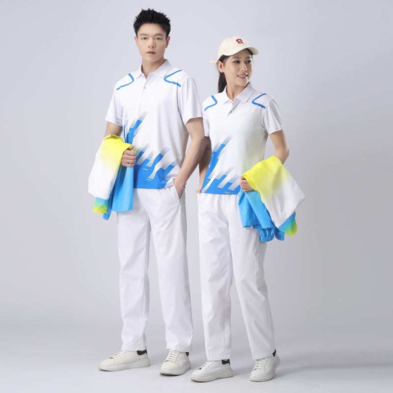 Sportswear Suit Appearance Clothing Sports Running Martial Arts Coach Short-Sleeved Group Clothing Youth Volunteers Three-Piece Suit - Image 2